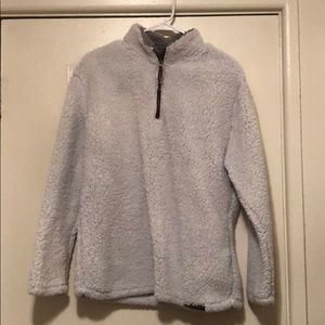 Be Boundless White 1/4 zip Sherpa Fleece